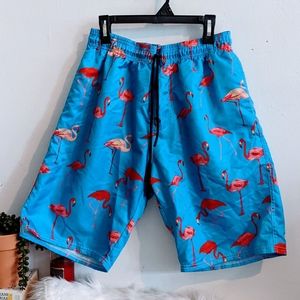 Flamingo Swim Trunks Shorts